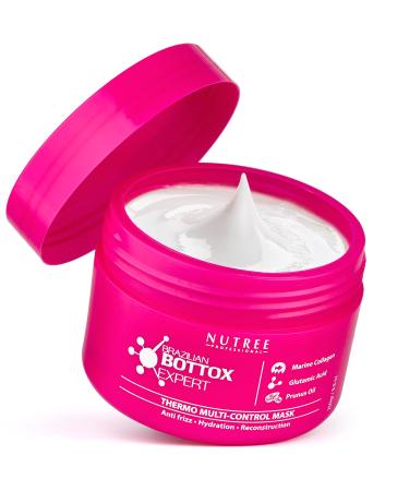 Hair Bottox Expert Thermal Mask - Contains Marine Collagen and Almond Oil - Formaldehyde-Free - Repairs the Hair Elasticity and Flexibility, Softens, Moisturizers, Adds Shine (Brazilian 8.8 oz)