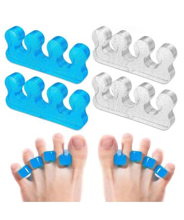 JOCXZI Pack of 4 Toe Separators - Nail Polish Nail Polish Toe Separator Toe Separator Women's Silicone Finger Separator for Overlapping Toes Bunions Hammer Toes Foot Pain Relief
