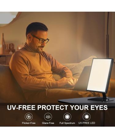 Happy Lamp UV Free 10000 LUX Desk Sun Lamp 3 Timer Modes & 3 Colors & 6 Brightness Daylight Lamp for Work/Study/Relaxation - Buy Online on GoSupps.com