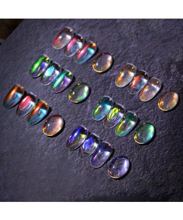Buy 2 Jar Nail Powder Set Aurora & Mermaid Dazzling Glitter for DIY Nail Art | Glazed Donut Mirror Effect Powder & Sponge Stick - International Shipping - Buy Online on GoSupps.com