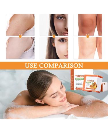 Sadoer All Natural Turmeric Soap Bar - Handmade Turmeric Face & Body Wash (2pcs) - Best for Radiant Skin & Herbal Care - Buy Online on GoSupps.com