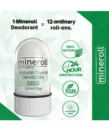 Natural Crystal Deodorant Stone | Vegan Cruelty-Free Unscented 24-Hour Protection for Men & Women - Buy Online on GoSupps.com