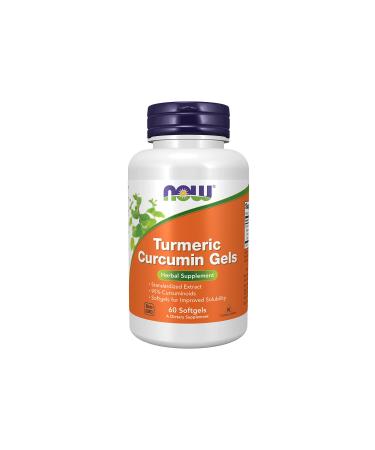 NOW Supplements, Tumeric Curcumin (Curcuma longa) Gels, Standardized Extract, Herbal Supplement with 95% Curcuminoids, 60 Softgels