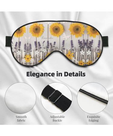 Sunflower Wooden Eye Mask | Adjustable Soft Blindfold for Deep Sleep Relaxation & Travel - Buy Online on GoSupps.com