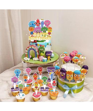37pcs Super Simple Songs Birthday Party Supplies for Super Simple Songs Theme Birthday Decorations include Cake Topper and Cupcake Toppers Sets - Buy Online on GoSupps.com