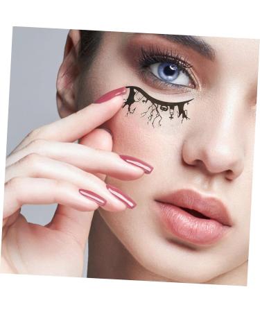 Vaguelly Vaguelly 4 Pairs Halloween Eyeliner Stickers Lightweight Eye Makeup Decorations for Cosplay Masquerade Party - Buy Online on GoSupps.com