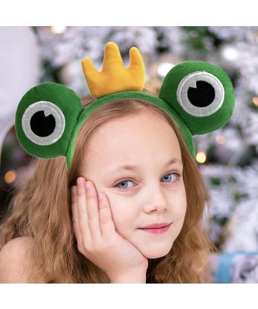 Face Wash Headband | Cartoon Plush Animal Ears and Horns Spa Headband - Halloween Hair Accessories Green Frog Headpiece Elastic Makeup Headbands for Women Girls Prince One Size - Buy Online on GoSupps.com