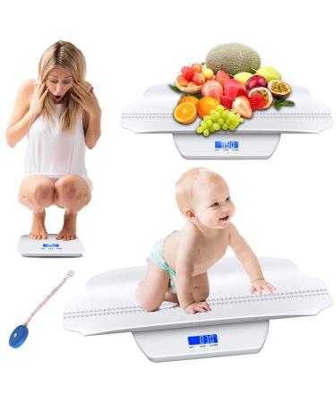 COMUSTER Digital Pet Scale,Multi-Function Baby Scale,Ideal for Tracking Babies and Adults, Cats and Dogs from Birth to Growth,Infant Scale with 3 Weighing Modes(lb/kg/oz) and Height Track(23.6inch)