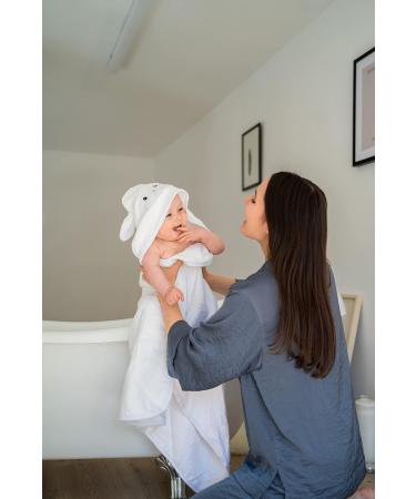 JM Organic Bamboo Hooded Baby Towel - Hypoallergenic & Absorbent - Perfect Baby Gift Set - Buy Online on GoSupps.com