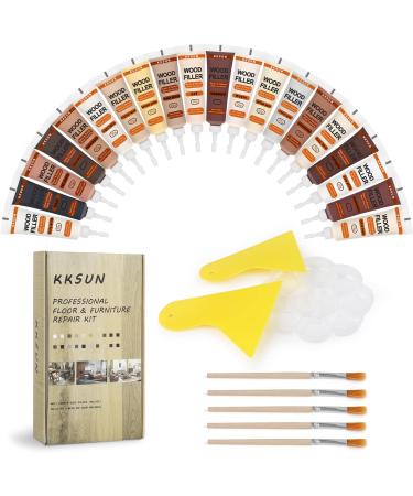DAIXISM Wood Repair Kit Restore Any Wood Furniture, 20 Colors Resin Repair Compounds Cover Surface Scratch for Stains, Scratches, Floors, Tables, Desks, Carpenters, Bedposts, Touch-Ups, Cover-Ups