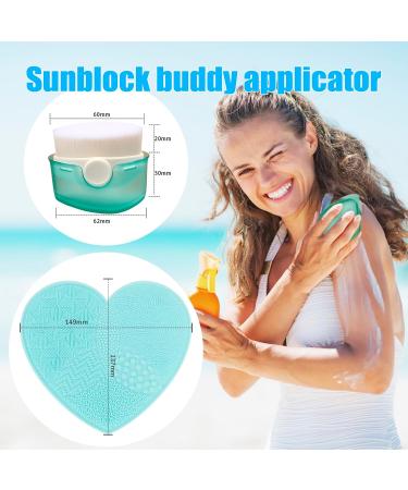 Buy Sunscreen Applicator for Kids - 2 Pack Brush Set with Protective Caps & Cleaning Pad | Sunblock Buddy Green - Buy Online on GoSupps.com
