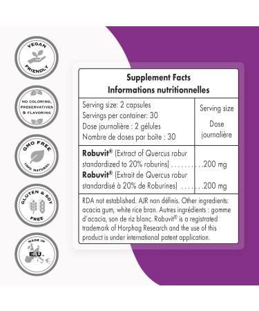 Supersmart Robuvit 200mg: Energy & Stress Relief Supplement | Antioxidant Formula | Non-GMO & Gluten Free - 60 Capsules - Buy Online on GoSupps.com