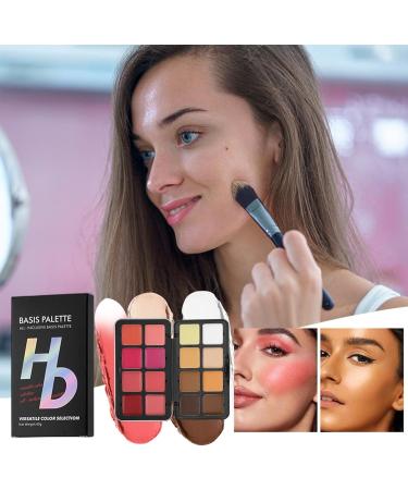  G n rique Creamy Blush Palette | 16-Color Cream Blush and Highlighter Palette Waterproof Bronzing Powder for Face Contouring Women's and Girls' Evening and Wedding Makeup - Buy Online on GoSupps.com