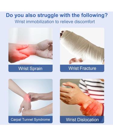 Forearm & Wrist Support Brace Splint - Breathable Carpal Tunnel Immobilizer for Pain Relief Sports Injuries & Sprains (Left - Buy Online on GoSupps.com