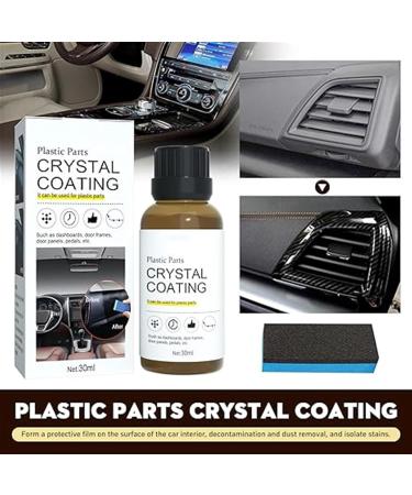 Car Plastic Renovation Coating Crystal Coating For Car Renovador De Pl Sticoy Cuero DeInteriores Revestimiento De Plastico Para Carro Long Duration Plastic Parts Refurbish Agent With Spong ( Color 2pcs - Buy Online on GoSupps.com