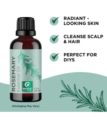 Rosemary and Castor Oil Set for Hair, Skin, and Nails - Natural Essential Oils for Growth and Hydration - Buy Online on GoSupps.com