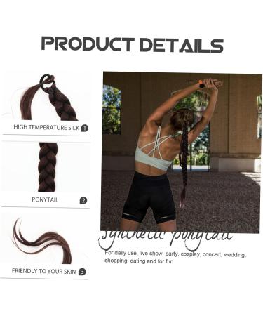 minkissy Wig Synthetic Wrap Around Braided Ponytail Hair Extensions for Women - High Temperature Wire Braid Ponytail Extension Tails Hair Extensions Ponytail Extension for Black Women 80X3CM Dark Red - Buy Online on GoSupps.com