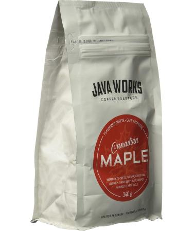 Java Works Coffee Canadian Maple Flavoured Coffee *Ground* 340 Grams - Buy Online on GoSupps.com