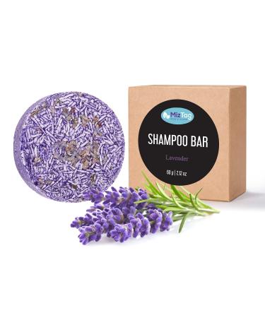 Shampoo Bars for Hair - Solid & Natural Soap Bar for Women with Lavender Extract - Zero Waste Packaging Shampoo Bar with Lavender Extract