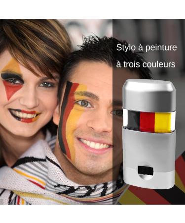  Xinhuju Flag Face Paint Stick | Yellow Red Black Stick Face Paint | Makeup Face Paints Pencils Black Eye Stick for Baseball Softball Players - Buy Online on GoSupps.com