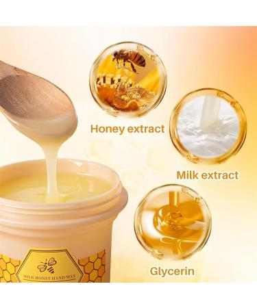  Yanobia Set of 3 milk wax and honey masks exfoliating hand mask moisturizing mask for all skin types (120 g) - Buy Online on GoSupps.com