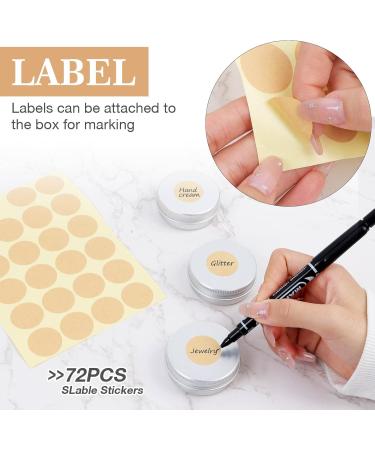 Veuwolm 30-Piece Aluminum Cocks Set - Travel Cream Boxes with 72 Round Stickers Empty Lip Balm Cans for Cosmetics 15ml Silver - Buy Online on GoSupps.com