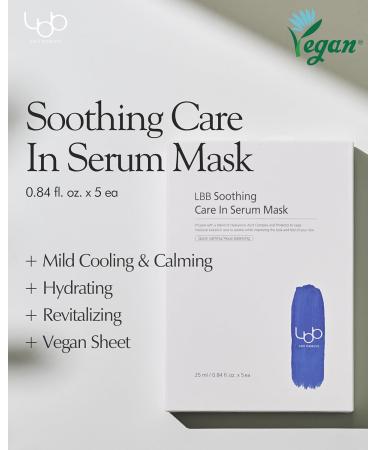 LBB Soothing Care In Serum Mask - Hypoallergenic Vegan Face Mask Sheet | Calming & Moisturizing | Protectol & Hyaluronic Acid | 5 Sheets - International Shipping Available - Buy Online on GoSupps.com