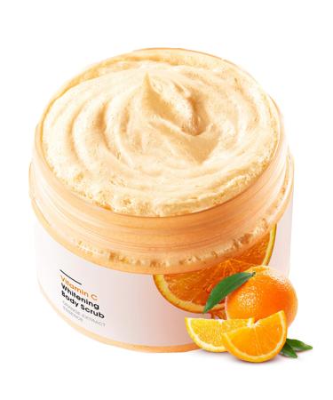 Body Exfoliator - Body Scrub Exfoliator - Vitamin C Exfoliating Body Scrub - Orange Extract Body Exfoliator Scrub - Hydrating Body Skin Care - Whitening Nourishing Smooth Skin 120g