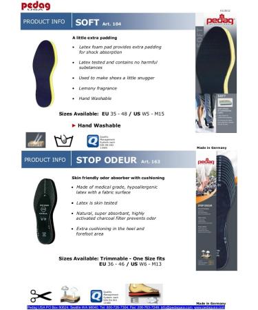 Pedag Soft Foam Insoles - Size W7 (US W7/EU 37) - 3 Count - Buy Online on GoSupps.com