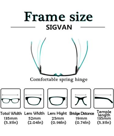 5 Pack Spring Hinge Rectangular Reading Glasses 2.5x - Fashion Quality Readers for Men and Women - Buy Online on GoSupps.com