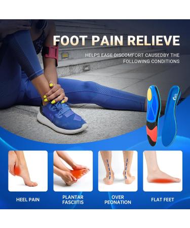 Dacat Orthopedic Insoles for Heel Spur & Plantar Fasciitis - Flat Foot Support Inlays for Men & Women (EU 47-48) - Comfort Work & Sports Shoes - Buy Online on GoSupps.com