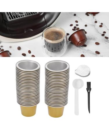  Hiraith Hiraith 15ml Coffee Capsules with Aluminum Lids Heat Resistant Tight Seal Freshness Preservation Spoon and Brush for Single Use Ideal for the Process (Gold) - Buy Online on GoSupps.com