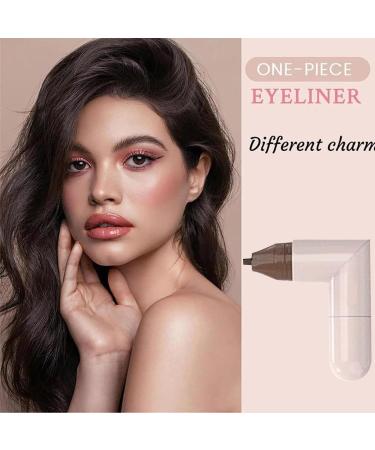 Pochoir eyeliner - Stylo de maquillage 2 en 1 avec pointe pr cise - Stylo eyeliner longue dur e imperm able et r sistant aux taches - Pour les yeux veill s la mise en forme des sourcils les marron - Buy Online on GoSupps.com