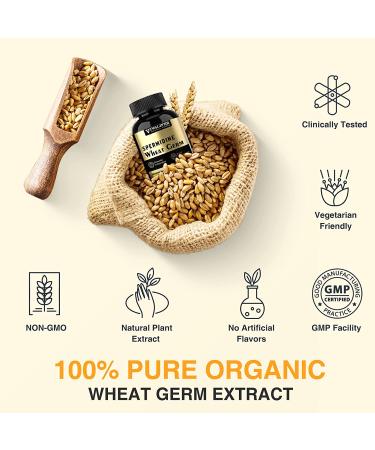 Spermidine Wheat Germ 1500mg Capsules | Organic Extract with Zinc | Anti-Aging & Antioxidant Support | Immune & Cell Renewal | 120 Count - Buy Online on GoSupps.com