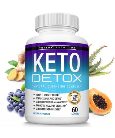 Keto Detox Pills Advanced Cleansing Extract 1532 Mg Natural Acai Colon Cleanser Formula - 60 Capsules