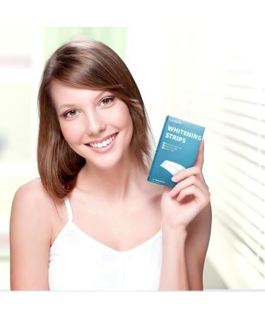14 Day Teeth Whitening Strips Kit for Sensitive Non-Slip Enamel-Safe Strips for Whiter Teeth(28 Strips) - Buy Online on GoSupps.com