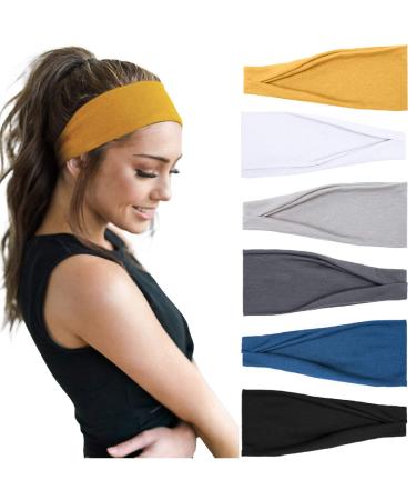 TERSE Headbands Women Headband Sports Hairbands Elastic Wide Hairband for Women Yoga Workout Headbands Headbands Color-A