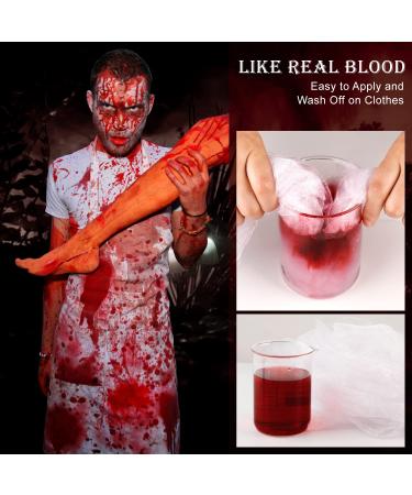 DE'LANCI Fake Blood Spray Splatter & Fake Scabs Gel Kit - Halloween Makeup for Vampire, Zombie & SFX Wound - Buy Online on GoSupps.com