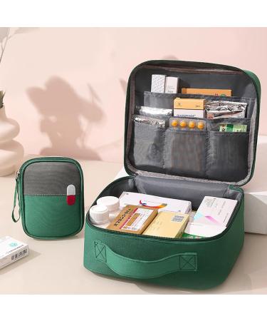 4Stk Large Capacity Waterproof Medication Bag - Travel Pharmacy & First Aid Storage for Home Office & Emergency (Green) - Buy Online on GoSupps.com
