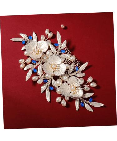 Housoutil Hair Comb for Bride Pearl Headpiece Pearl Hair Comb Wedding Hair Clip Bride Hair Clip Flower Bride Comb Pearl Hair Pin Flower Hair Comb Tiara Vintage Hair up Dinner Party - Buy Online on GoSupps.com