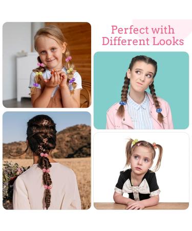 Fomiyes 3 Pairs Hair Ties with Acrylic Ball & Butterflies - Cute Hair Accessories for Toddlers Girls & Women - Buy Online on GoSupps.com