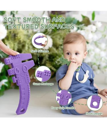 TYRY.HU BPA Free Silicone Baby Teething Toys - 5 Pack | Safe for Babies 0-12 Months | Soft-Textured & Easy to Hold | Baby Molar Teether Toys - Buy Online on GoSupps.com