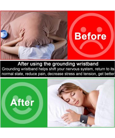 Grounding Wristband Conductive Carbon Leatherette for Better Sleep Reduce Pain and Inflammation Reconnect to the Earth Recovery Safe for Kids and Adults (Grounding Wristband) - Buy Online on GoSupps.com