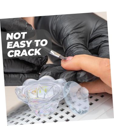 Beaupretty 1Pc nail art crystal cup Nail Crystal Container acrylic nail dish bowl nail crystal bowl nail art glassware clear dappen dishes manicure care tools dip powder nail kit large lotus - Buy Online on GoSupps.com