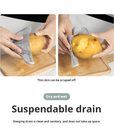 Multipurpose Wire Dishwashing Rags for Wet and Dry Multipurpose Non-Scratch Scrubbing Wire Dishwashing Rags for Dishes Sinks Counters Easy Rinsing (10PCS) - Buy Online on GoSupps.com