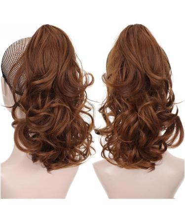 Ponytail Extensions Resistant Fiber Wavy Ponytail Hair Extensions Synthetic Wavy Ponytail Extensions Medium Length Claw Clip in Ponytail Hairpieces Heat for Women(Color:007) - Buy Online on GoSupps.com