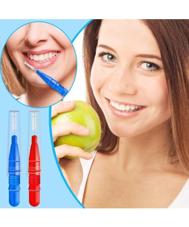 Vetory 100 Interdental Brushes - Effective Tooth Cleaning Tool for Dental Hygiene | Floss Picks for Interdental Spaces (Red & Blue) - Buy Online on GoSupps.com