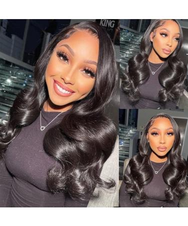 16 Inch Body Wave Lace Front Wig - 180% Density Human Hair for Black Women | Pre Plucked with Baby Hair - Buy Online on GoSupps.com