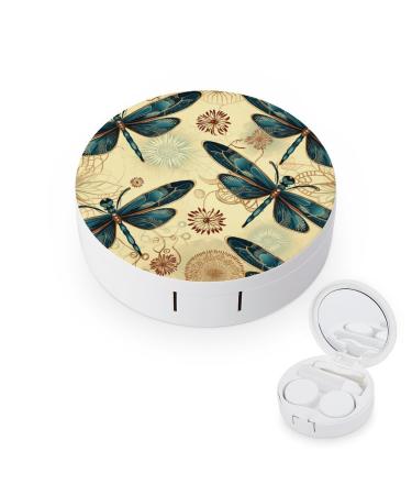 Contact Lens Case Dragonfly Portable Travel Contact Lens Box Contact Lens Storage Box