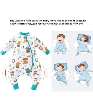 Chilsuessy Baby Sleeping Bag with Feet 2.5 Tog Winter Sack | Forest Animals Print | 4-5 Years | Anti Kick Wearable Blanket - Buy Online on GoSupps.com